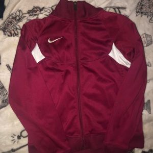 Nike girls sweatshirt/jacket it’s red and white